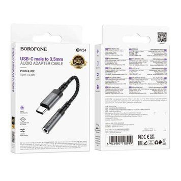 AUX Type-C Borofone BV24 Jack adapter 41327 фото