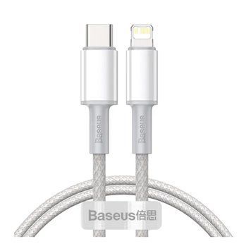 Cable Baseus High Density Braided Type-C to Lightning PD 20W (1m) white 18399 фото