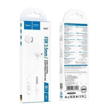 Навушники Hoco M117 + мік white 45230 фото