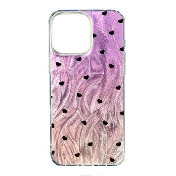 Силікон Samsung A07/A075 2025 Print Desing heart purple 45452 фото