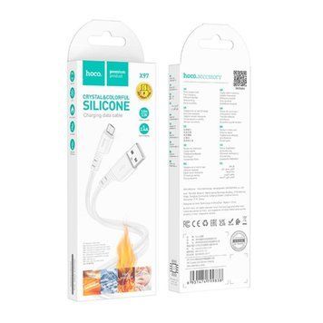 USB Cable Hoco Micro usb X97 2.4A 1m white 37803 фото
