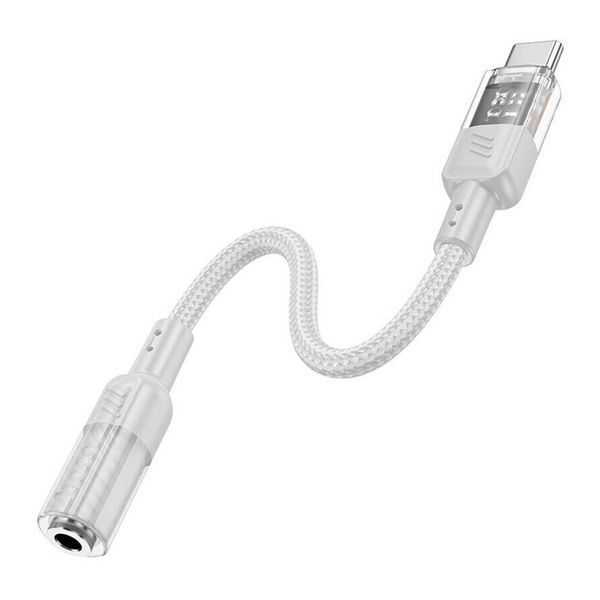 AUX Hoco LS37 to Type-C adapter grey 46831 фото