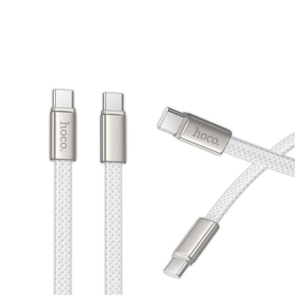 Cable Hoco Type-C to Type-C X125 60w 1m white 44881 фото