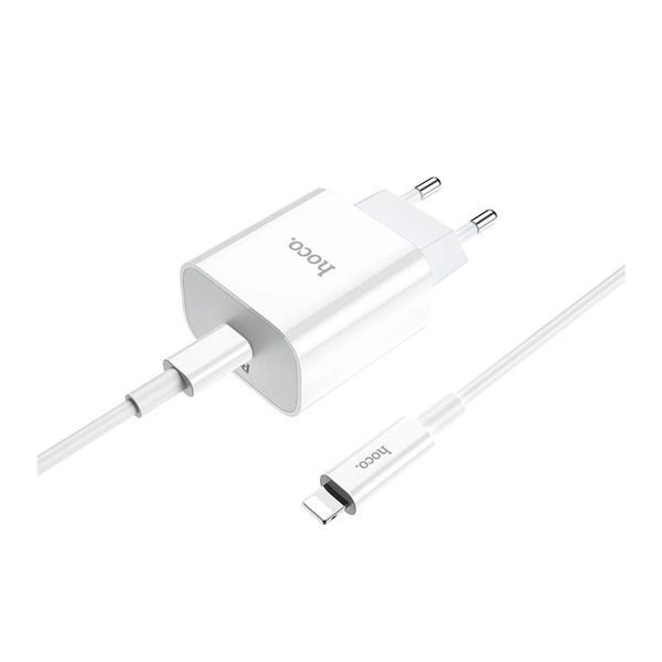 МЗП Hoco C76A Pro PD 30W (1USB-C) + cable Type-C to lightning white 35277 фото