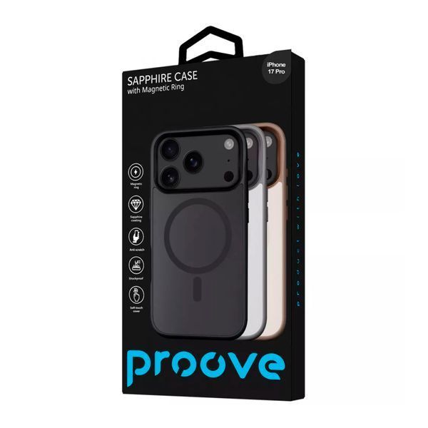 Силікон iPhone 17 with MagSafe Proove Sapphire natural titanium 45050 фото