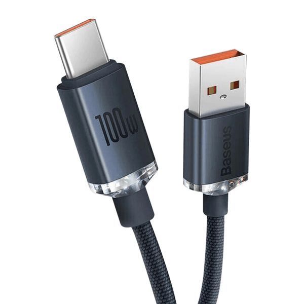 USB Cable Baseus Crystal Shine Series Type-C 100W (1.2m) black 10326 фото