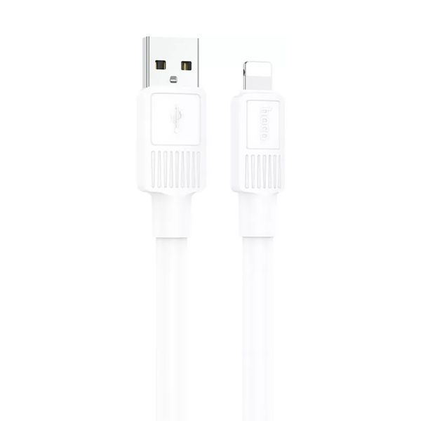 USB Cable Hoco Lightning X84 2.4A 1m white 44467 фото