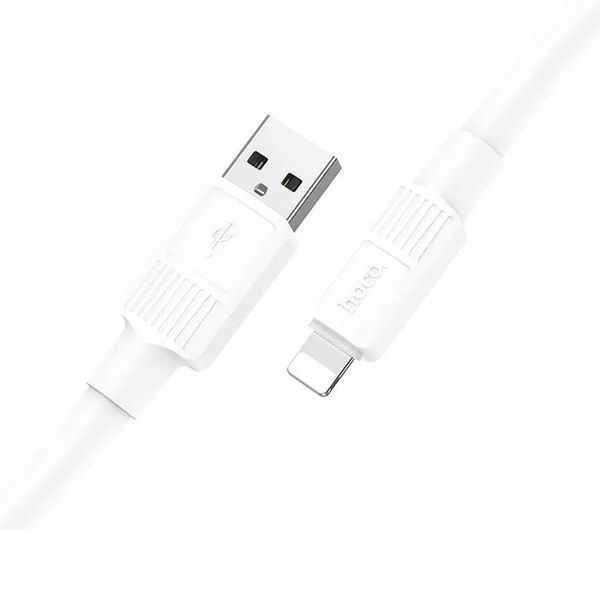 USB Cable Hoco Lightning X84 2.4A 1m white 44467 фото
