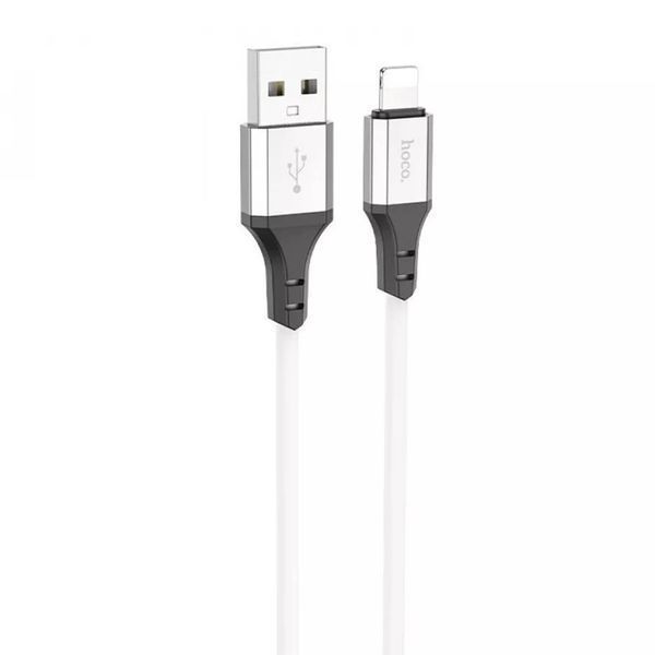 USB Cable Hoco Lightning X86 2.4A 1m white 42576 фото