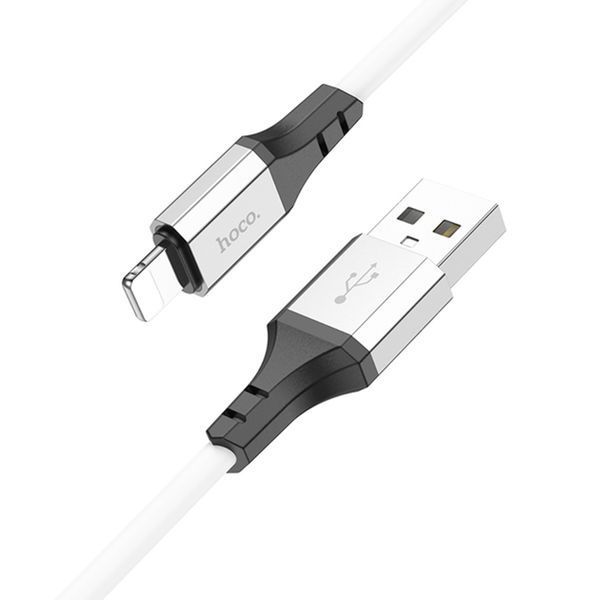 USB Cable Hoco Lightning X86 2.4A 1m white 42576 фото