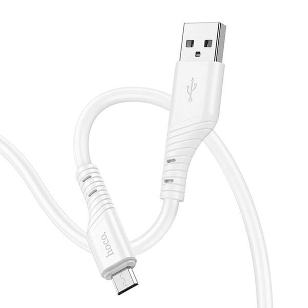 USB Cable Hoco Micro usb X97 2.4A 1m white 37803 фото