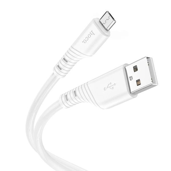 USB Cable Hoco Micro usb X97 2.4A 1m white 37803 фото