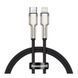 Кабель Baseus Cafule Metal Type-C to Lightning PD 20W (0.25m) black 02938 фото 1