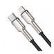 Кабель Baseus Cafule Metal Type-C to Lightning PD 20W (0.25m) black 02938 фото 2
