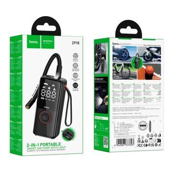 Автомобільний компресор Hoco ZP18 black 47307 фото