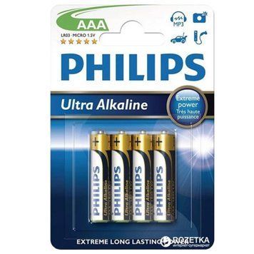 Батарейка Philips UltraAlkaline блістер 4 шт 31261 фото