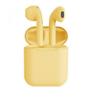Навушники AirPods i12 yellow 35412 фото