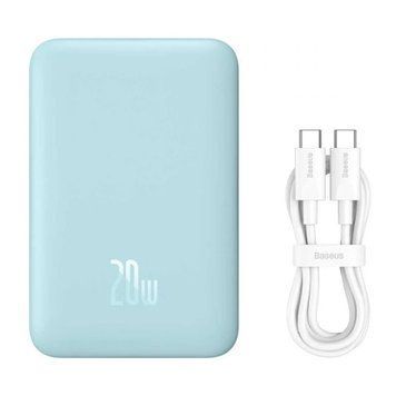 Power bank 10 000 mAh Baseus Magnetic wireless quick charging 20W blue 28972 фото