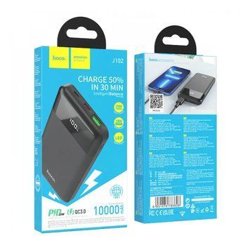 Power bank 10 000 mAh Hoco J102 PD20W+QC3.0 Display black 35323 фото
