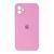 Silicone case Full square close camera iPhone 11 pink 28911 фото