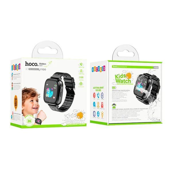 Дитячий годинник з GPS Hoco Y100 2G black 37297 фото
