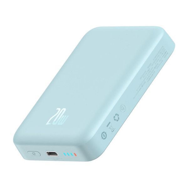 Power bank 10 000 mAh Baseus Magnetic wireless quick charging 20W blue 28972 фото