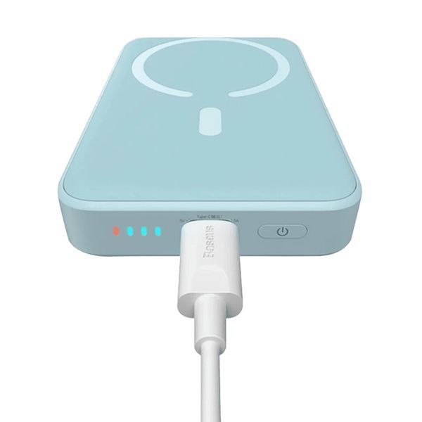 Power bank 10 000 mAh Baseus Magnetic wireless quick charging 20W blue 28972 фото
