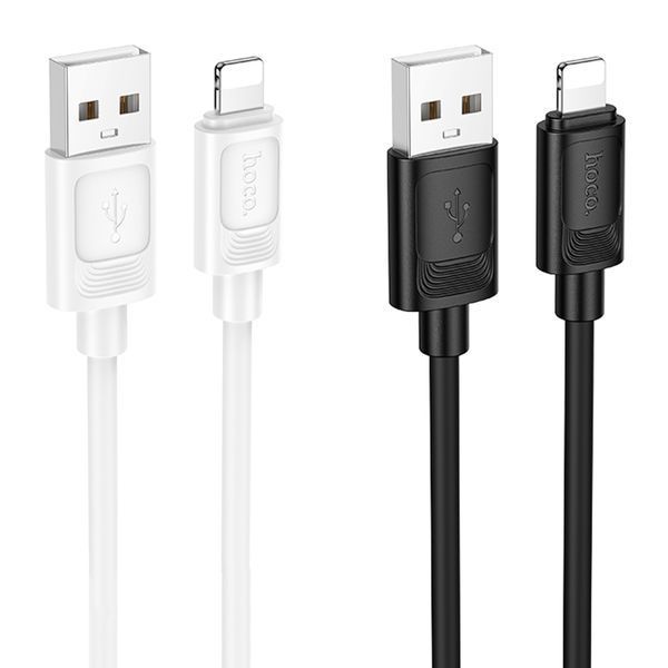 USB Cable Hoco Lightning X122 2.4A 1m black 44114 фото