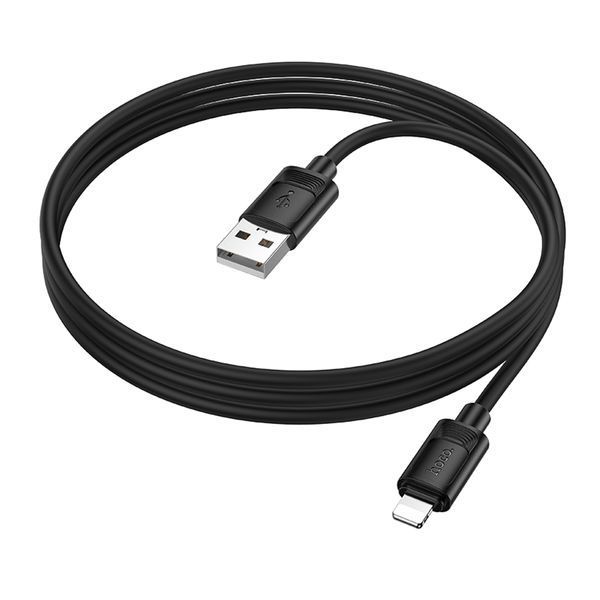 USB Cable Hoco Lightning X122 2.4A 1m black 44114 фото