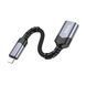 USB перехідник Hoco UA24 Lightning grey під флешку 35264 фото 3