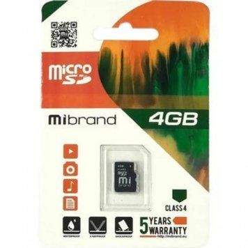 MicroSD 4GB Mibrand Class 4 24016 фото