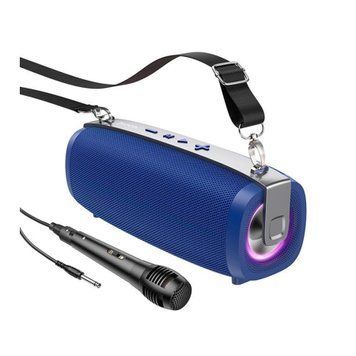Колонка Bluetooth Hoco BS55 + мікрофон blue 33611 фото