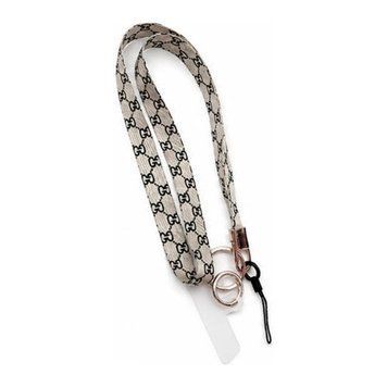 Ремiнець-стрічка з карабiном для смартфона Gucci grey 47663 фото