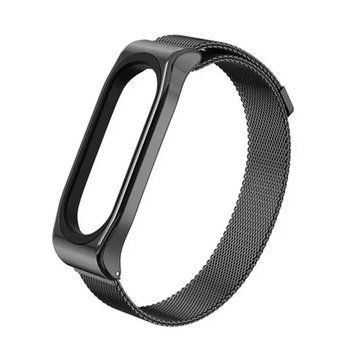 Ремінець Xiaomi Mi Band 5/6 Steel magnet black 31491 фото