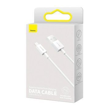 USB Cable Baseus Superior Series Fast Charging Micro USB 2A (1m) white 18954 фото
