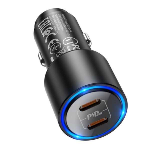 АЗП Hoco NZ3 PD 20W/3A QC3.0 (2USB-C) black 26745 фото