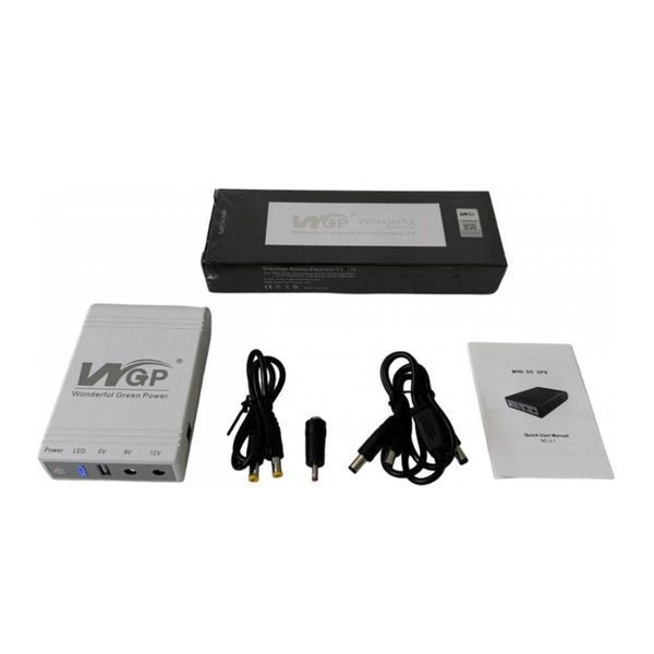 ДБЖ WGP Mini UPS 5V+9V+12V 10400mAh white 36281 фото