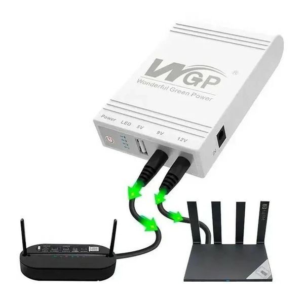 ДБЖ WGP Mini UPS 5V+9V+12V 10400mAh white 36281 фото