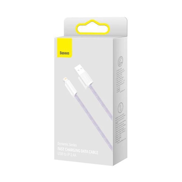 Кабель Baseus Dynamic Series Fast Charging Lightning 2.4A (2m) purple 11303 фото