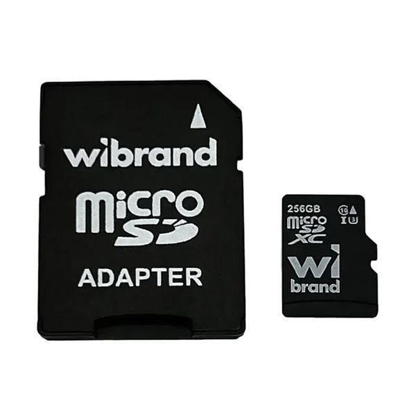 MicroSD 256GB Wibrand UHS-1 Class 10 + SD adapter UA 44793 фото