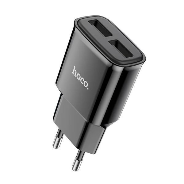 МЗП Hoco C88A 2.4A (2USB)+ cable Micro black 38453 фото