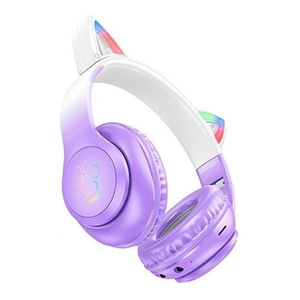 Навушники Big Bluetooth Hoco W42 Cat purple 33562 фото