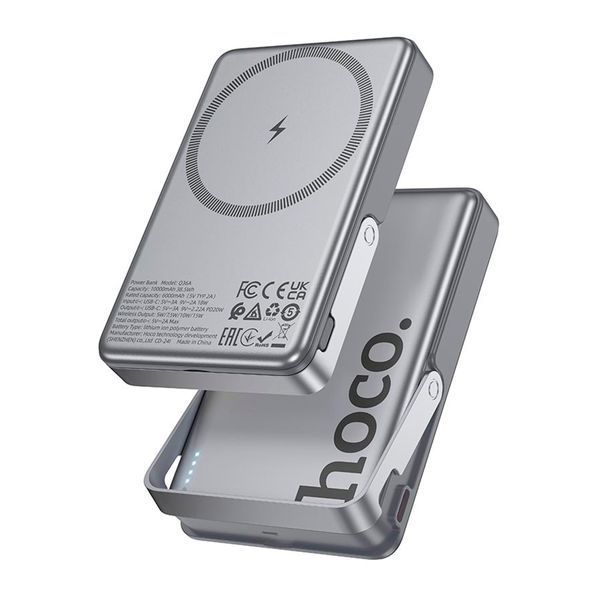 Power bank 10 000 mAh Hoco Q36A PD20W MagSafe grey 46034 фото