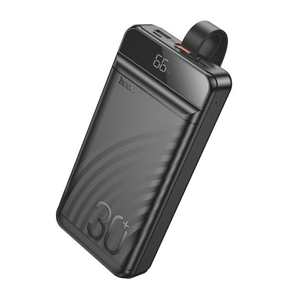 Power bank 30 000 mAh Hoco J123B PD 20W+QC 3.0 22.5W Bipow 3USB/2Type-C/Micro LED Display black 35325 фото