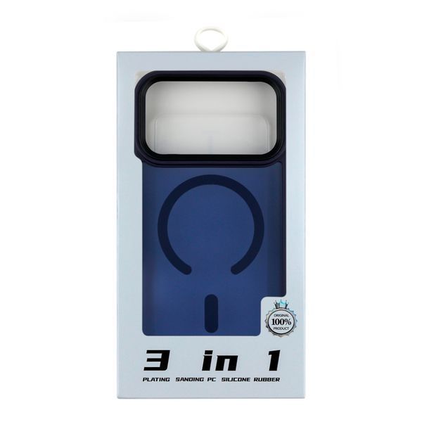 Силікон iPhone 17 Pro with MagSafe ShadowMat dark blue 45842 фото