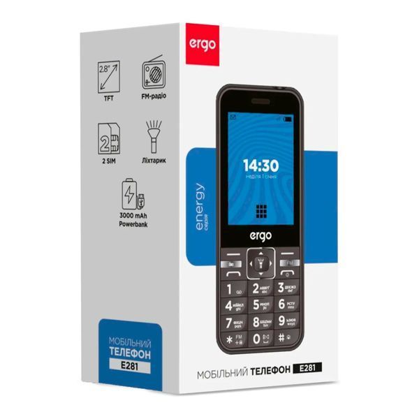 Телефон Ergo E281 Blue UA 47261 фото