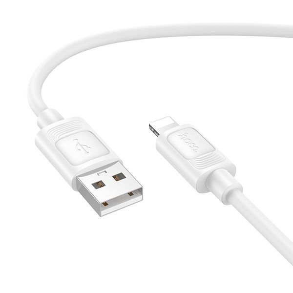 USB Cable Hoco Lightning X122 2.4A 1m white 44115 фото