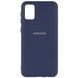 Silicone cover Full Samsung A22/M22/M32 dark Blue 25679 фото
