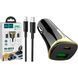 АЗП Hoco Z31A PD 18W/3.4A QC3.0 (USB-USB-C) + cable Type-C to Lightning black 21534 фото 2