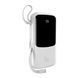 Power bank 20 000 mAh Baseus Qpow Digital Display QC3.0 +cable Type-C 15W white 32975 фото 2